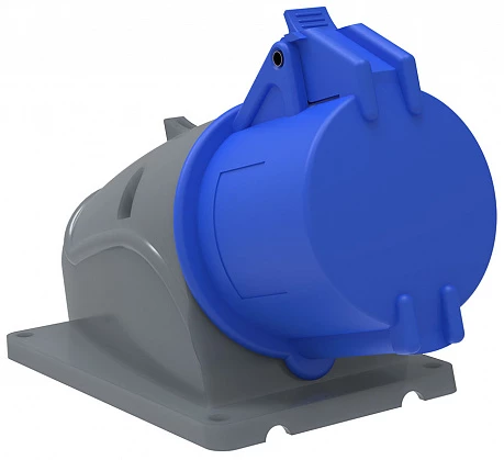 IEK Розетка стационарная ССИ-123 32А-6ч/200-250В 2Р+РЕ IP44 MAGNUM