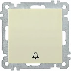 IEK ВС10-1-4-Б Выключатель  одноклавишный  кнопочный звонок 10А BOLERO кремовый