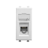 DKC Телефонная розетка RJ-12 модульная, "Avanti", "Белое облако", 1 модуль