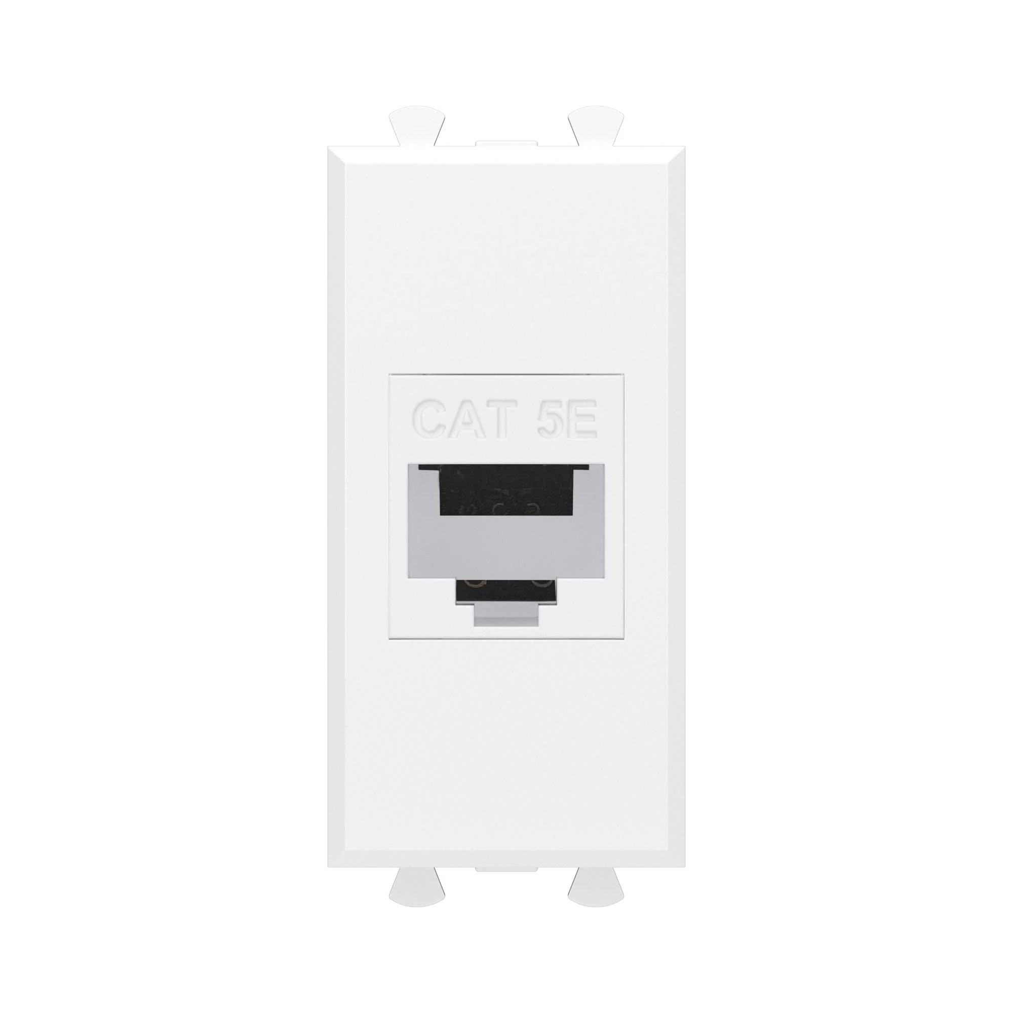 DKC Компьютерная розетка RJ-45 без шторки модульная, кат.5е, "Avanti", "Белое облако", 1 модуль