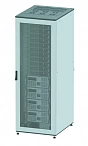 DKC Напольный 19" IT-корпус ДКС серии CQE 47U 600х2200х1000, двери перфорированная+перфорированная, панели для крыши, кабельный ввод,RAL7011/7035