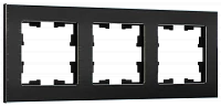 IEK BRITE Рамка 3-мест. РУ-3-1-БрЧ металл черн.