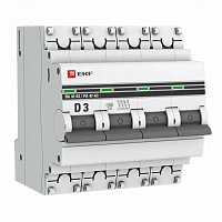 EKF PROxima ВА 47-63 Автоматический выключатель  (D) 4P 3А 4,5kA