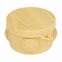 EKF PROxima Коробка распаячная КМР-040-038 с крышкой (65х40) 4 мембранных ввода светлое дерево IP54