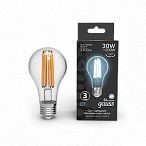 Gauss Лампа Filament А70 30W 3100lm 4100К Е27 LED 1/10/40