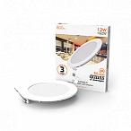 Gauss Светильник Slim круг 12W 880lm 3000K 180-265V IP20 монтаж Ø155 170*22 LED