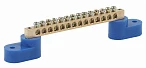 ЭРА NO-222-59 Синий Шина N "ноль" на двух угловых изол ШНИ-6х9-14-У2