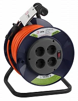 ЭРА RPx-4s-2x1.0-30m Удлинитель силовой на пластиковой катушке б/з 4 гн 30м ПВС 2х1