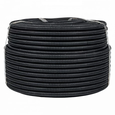 EKF PROxima Труба гофр. ПНД Plast с зондом d16мм (100м.) черная