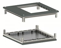 DKC Крыша с фланцем и основание для напольных 19" IT-корпусов ДКС серии CQE 600 x 1000, RAL7011