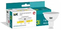 IEK Лампа LED MR16 софит 7Вт 230В 4000К GU5,3 (3шт/упак)