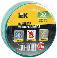 IEK Изолента 0,13х15 мм зеленая 10 метров