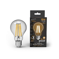 Gauss Лампа Filament А60 18W 1600lm 2700К Е27 LED 1/10/40