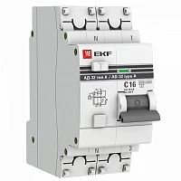 EKF PROxima АД-32 Диф. Автомат (C)  1P+N 16А/10мА тип А 4,5кА