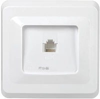 IEK VEGA РТ10-ВБ Розетка 1-ая телефонная RJ11 ВЕГА белый