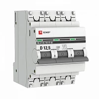 EKF PROxima ВА 47-63 Автоматический выключатель  (D) 3P 12,5А 4,5kA