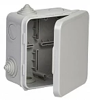 IEK Коробка расп. КМ41256 100х100х50мм о/к IP54 8 вв. (7035)