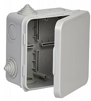 IEK Коробка расп. КМ41256 100х100х50мм о/к IP54 8 вв. (7035)