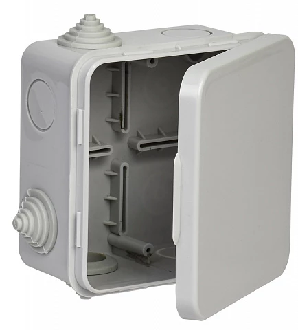 IEK Коробка расп. КМ41256 100х100х50мм о/к IP54 8 вв. (7035)