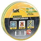 IEK Изолента 0,13х15 мм желто-зеленая 10 метров