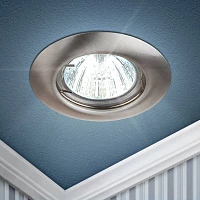 ЭРА ST3 SN Сатин никель Светильник штампованный MR16,12V/220V, 50W