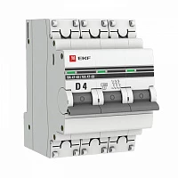 EKF PROxima ВА 47-63 Автоматический выключатель  (D) 3P 4А 4,5kA