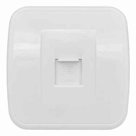 EKF Basic Минск Белый Розетка RJ-45, 1А, 120В, ОП