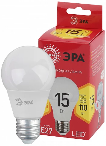 ЭРА LED A60-15W-827-E27 R (диод, груша, 15Вт, тепл, E27)