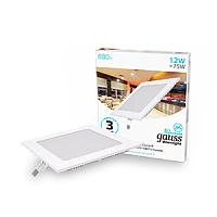 Gauss Светильник Slim квадрат 12W 880lm 4000K 180-265V IP20 монтаж Ø155*155 170*170*22 LED