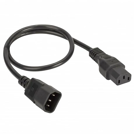 DKC Кабель питания ДКС, IEC320 C13 - IEC320 C14, 1 м, сечение 3 х 1,5 мм