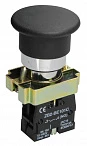 IEK LAY5 Кнопка управления LAY5-BC21 Грибок без подсветки черная 1з