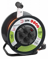 ЭРА RMx-4es-3x1.5-30m-IP44 Удлинитель силовой на металлической катушке c/з 4 гн 30м ПВС 3х1.5
