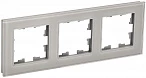 IEK BRITE Рамка 3-мест. РУ-3-2-БрД стекло дым.