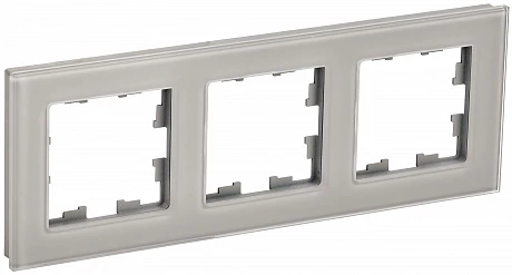 IEK BRITE Рамка 3-мест. РУ-3-2-БрД стекло дым.