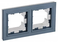 IEK BRITE Рамка 2-местная IP44 РУ-2-БрМ-44 маренго