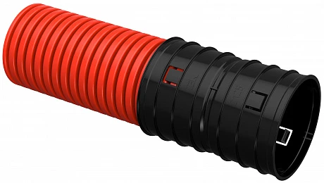IEK ELASTA Труба гофрированная двустенная ПНД d=125мм красная (50м)