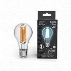 Gauss Лампа Filament А70 26W 2700lm 4100К Е27 LED 1/10/40