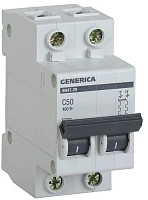 IEK GENERICA Автоматический выключатель ВА47-29 2Р 50А 4,5кА (С)