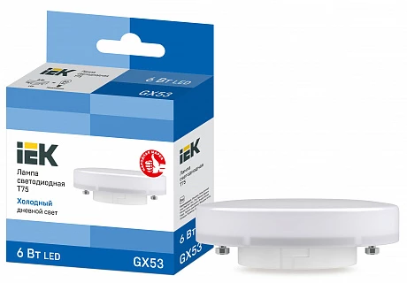 IEK Лампа LED T75 таблетка 6Вт 230В 6500К GX53 IEK