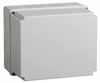 IEK Коробка КМ41274 распаячная для о/п 240х195х165 мм IP55 (RAL7035, кабельные вводы 5 шт)