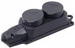 IEK OMEGA РБ32-1-0м Розетка (колодка) двухместная с защитными крышками IP44