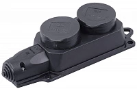IEK OMEGA РБ32-1-0м Розетка (колодка) двухместная с защитными крышками IP44