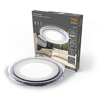 Gauss Светильник Bubbles круг 6+3W, 540lm 3000K 180-265V IP20 монтаж Ø120 144*31мм 3 режима LED