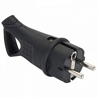 EKF Basic Вилка угловая каучуковая с кольцом 230В 2P+PE 16A IP44