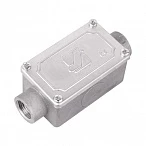 DKC Коробка протяжная алюминиевая, 2 ввода 180°, М16х1,5 ,IP55, 118х51х42мм