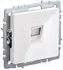 IEK BRITE Розетка компьютерная RJ45 кат.6 РК11-БрБ белый