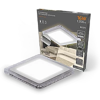 Gauss Светильник Bubbles кв12+4W, 1200lm 3000K 180-265V IP20 монт Ø170 192*192*31мм 3 реж LED