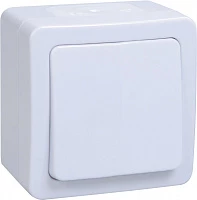 IEK GERMES PLUS ВСп20-1-0-ГПБ выкл 1кл проход. о/у IP54 (цвет клавиш: белый)