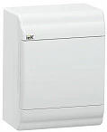 IEK PRIME Корпус пластиковый навесной ЩРН-П-4 белый/белая дверь IP41