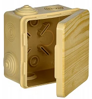 IEK Коробка расп. КМ 80х80х50мм о/к IP54 7 вв. сосна